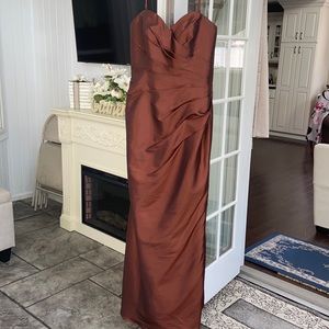 Taffeta gown size 10 Copper Brown